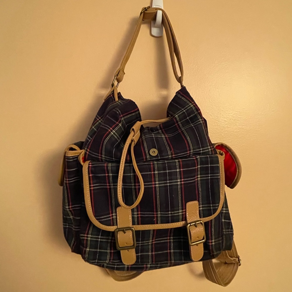 Plaid backpack